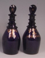 Lot 371 - A pair of early 19th century Bristol Blue...