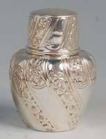 Lot 388 - A late Victorian silver tea canister and cover,...