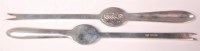 Lot 397 - A set of six silver lobster picks, each double-...