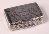 Lot 399 - A late Georgian silver vinaigrette, disguised...