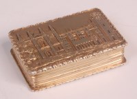 Lot 401 - A George IV silver gilt castle-top vinaigrette...