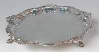 Lot 406 - A George II silver card waiter, having a...