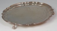 Lot 421 - A Georgian style silver salver, having a...