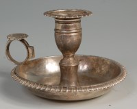 Lot 450 - A late Georgian silver chamberstick, of...