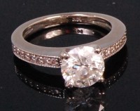 Lot 457 - A contemporary 14ct white gold and diamond set...
