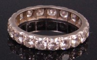 Lot 468 - A ladies white metal (probably platinum) and...