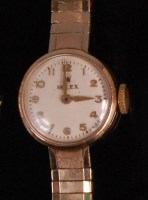 Lot 472 - A ladies Rolex 9ct gold bracelet watch, having...