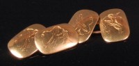 Lot 509 - A pair of early 20th century gents 18ct gold...