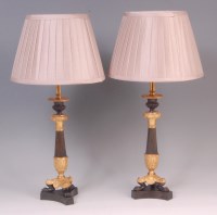 Lot 545 - A pair of 19th century bronze and gilt bronze...