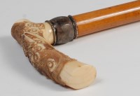Lot 570 - A late 19th century mallacca walking cane,...