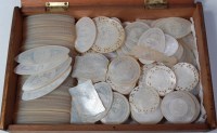 Lot 673 - A collection of Chinese mother of pearl game...