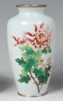 Lot 651 - A Japanese cloisonné enamel vase of shouldered...