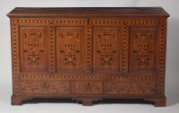 Lot 804 - An 18th century joined oak four panel mule...