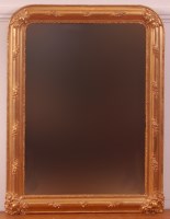 Lot 845 - A 19th century giltwood framed wall mirror,...