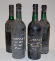 Lot 568 - Fonseca's Finest Vintage Port, 1970, four...