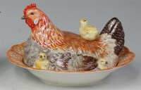 Lot 741 - # A Dresden porcelain egg-crock, in the form...