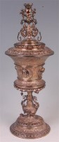Lot 802 - *An Edwardian silver cup and cover, profusely...
