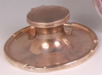 Lot 804 - *A silver capstan inkwell of large proportions,...