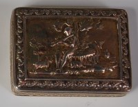 Lot 815 - *A late Georgian silver snuffbox, the hinged...