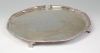 Lot 843 - A late Victorian silver salver, having a...