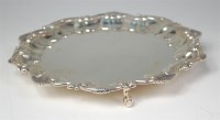 Lot 849 - An Edwardian silver salver, having a raised...