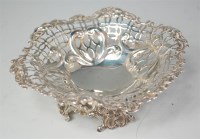 Lot 850 - A late Victorian silver bonbon dish, of...