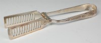 Lot 867 - A cased pair of Edwardian silver asparagus...