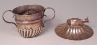 Lot 880 - A Queen Anne silver porringer, with...