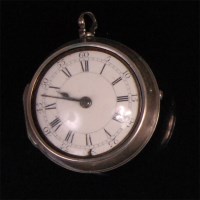 Lot 943 - A mid-18th century white metal pair cased...
