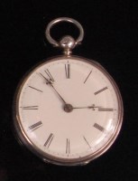Lot 947 - An early Victorian silver cased gents open...