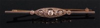 Lot 953 - A yellow and white metal fronted diamond set...