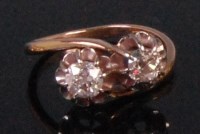 Lot 963 - An early 20th century yellow metal diamond...