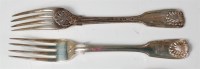 Lot 863 - A set of four early Victorian silver dessert...