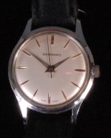 Lot 1014 - A Garrard gents steel cased wristwatch, having...