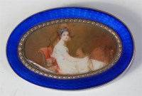 Lot 1019 - A George V silver gilt and guilloche enamel...
