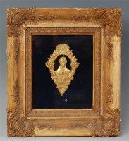 Lot 1024 - An 1850 commemorative ormolu plaque depicting...