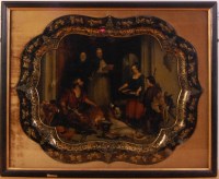 Lot 1079 - A mid-Victorian polychrome Japanned...