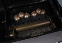 Lot 1029 - A circa 1900 rosewood cased Swiss music box,...