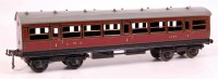 Lot 298 - Bassett-Lowke maroon LMS 1931 series bogie 1st...
