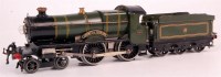 Lot 302 - Hornby repainted green GW E220 20v AC 4-4-0...