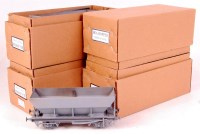 Lot 336 - 4x HEA hopper wagons Chinese brass built,...