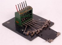 Lot 359 - Hornby 1926-7 Control 6 lever frame on black...