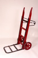 Lot 46 - An LMS porters two-wheeled luggage barrow,...