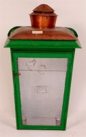 Lot 48 - A partly restored platform oil lamp outer case,...