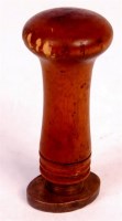 Lot 4 - An office parcel stamp with turned wooden...