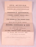 Lot 123 - Ephemera, particulars of a sale eye, Suffolk...