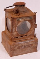 Lot 128 - An LNER signal lamp interior plated FULBOURNE...