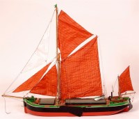 Lot 140 - Radio control Thames sailing barge, fully...
