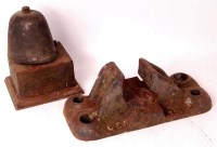 Lot 170 - A GER 2 bolt rail chair 1878 and a 4 bolt 1883...