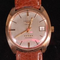 Lot 513 - A gents 9ct gold Longines Admiral automatic...